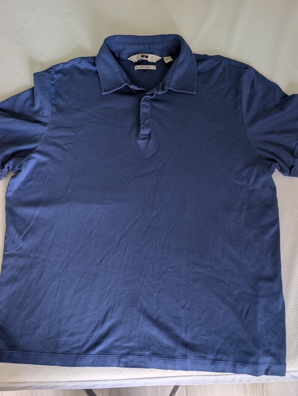 Joseph Abboud Polo Mens Large Blue 100% Cotton Pique, Golf Active, Casual,